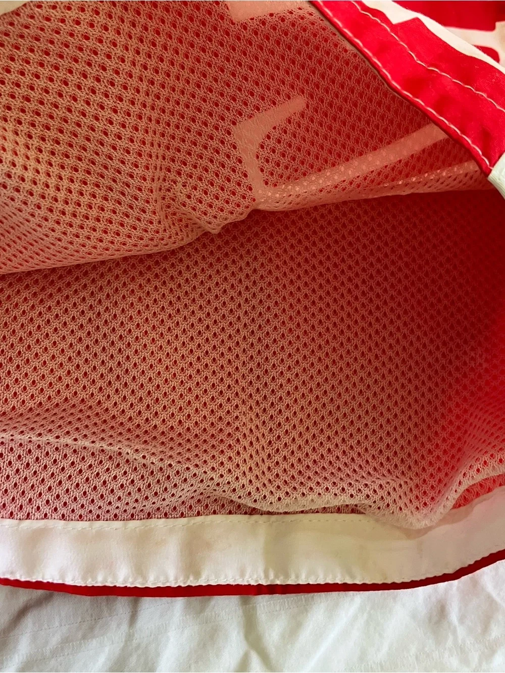 Men's Red Board Shorts with Side Cargo
